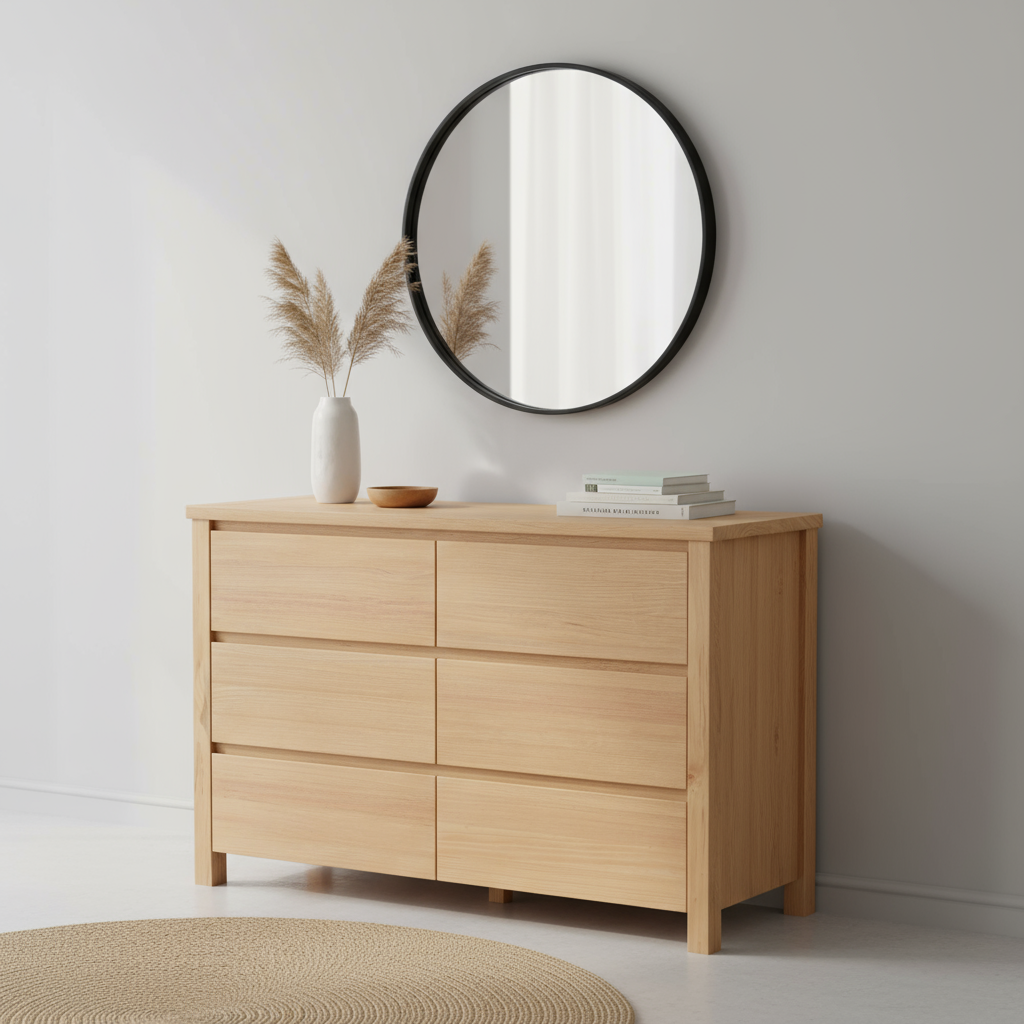 Kommode „Skandi“ in Kiefer – 120 x 40 x 80 cm