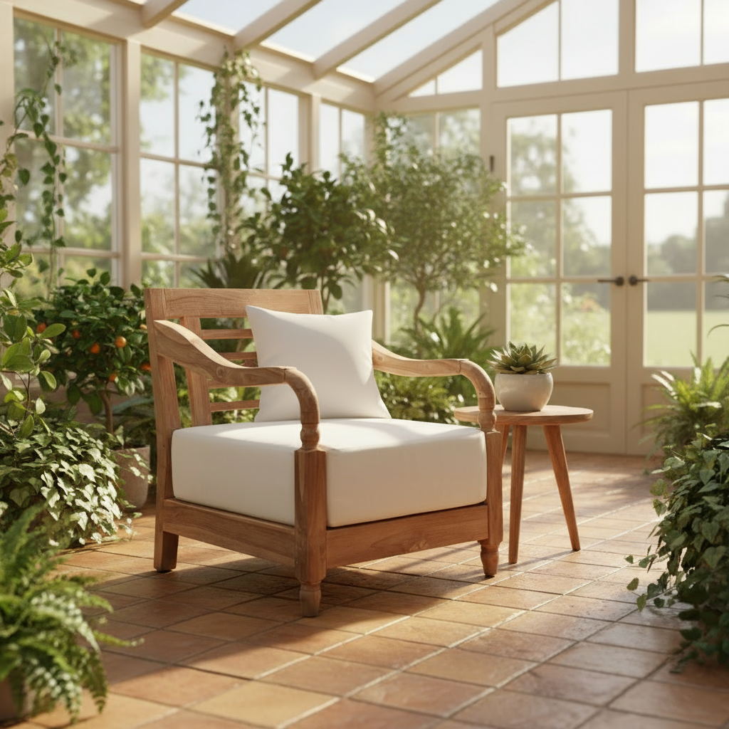 Sessel „Bali“ in Teak – 76 cm