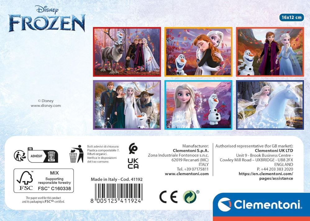 Holzspielzeug - Puzzle „Frozen“ von Clementoni – 12-teilig, für Kinder ab 3 Jahren