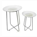 Beistelltisch Home ESPRIT Weiß Gold 48 x 48 x 66 cm