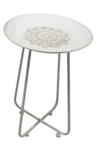 Beistelltisch Home ESPRIT Weiß Gold 48 x 48 x 66 cm