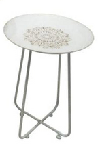 Beistelltisch Home ESPRIT Weiß Gold 48 x 48 x 66 cm